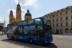 Munich: Big Bus Hop-On Hop-Off Sightseeing Bus Tour - The blue double-decker ride: audio, WiFi, and weather control